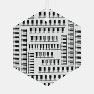 Piano Keys Glas Ornament