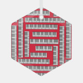 Piano Keys Glas Ornament (Voorkant)
