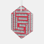 Piano Keys Glas Ornament (Voorkant links)