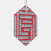 Piano Keys Glas Ornament (Voorkant Rechts)