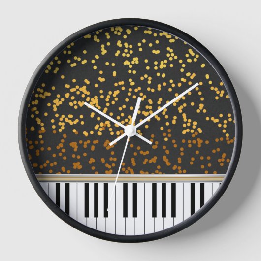 Piano Keys Gold Polka Dots Pattern (Voorkant)