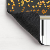 Piano Keys Gold Polka Dots Pattern Muismat (Hoek)