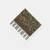 Piano Keys Gold Polka Dots Pattern Servetten (Hoek)