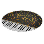 Piano Keys Gold Polka Dots Pattern Snijplank (Hoek)