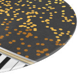 Piano Keys Gold Polka Dots Pattern Snijplank (Hoek)