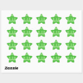 Piano Keys Groen Patroon Ster Sticker (Vel)
