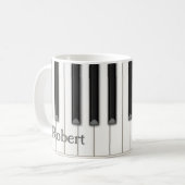 Piano Keys  in 4 kleuren Muziek Koffiemok (Voorkant links)