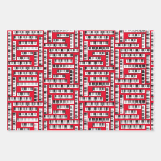 Piano Keys Inpakpapier Vel (Voorkant)