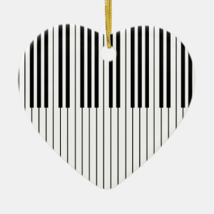 Piano Keys ivoor wit en zwart Keramisch Ornament