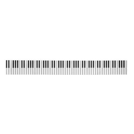 Piano Keys ivoor wit en zwart Satijnen Lint (Voorkant)