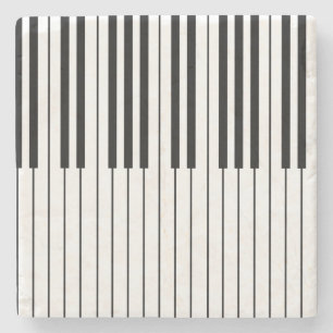 Piano Keys ivoor wit en zwart Stenen Onderzetter
