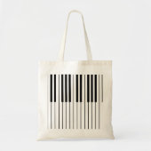 Piano Keys ivoor wit en zwart Tote Bag (Voorkant)