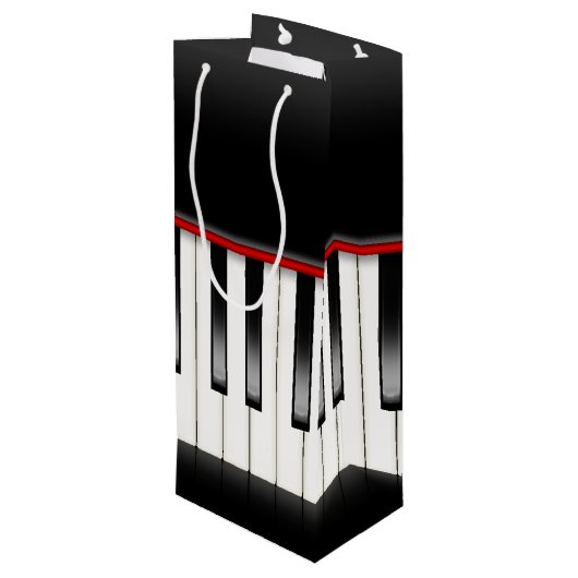 Piano Keys Jubileum Wijn Cadeautas (Achterkant Gekanteld)