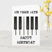 Piano Keys Kaart (Gele Bloem)