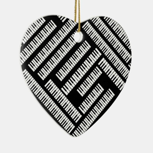 Piano Keys Keramisch Ornament (Rechts)