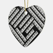Piano Keys Keramisch Ornament (Links)