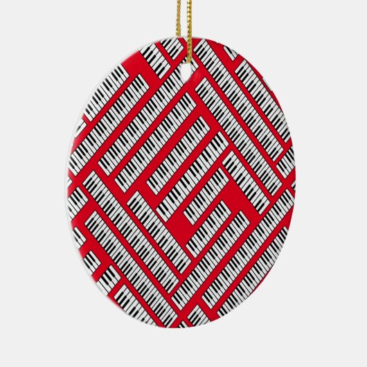 Piano Keys Keramisch Ornament (Rechts)