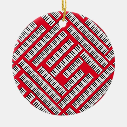 Piano Keys Keramisch Ornament (Voorkant)