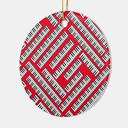 Piano Keys Keramisch Ornament (Links)