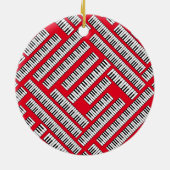 Piano Keys Keramisch Ornament (Achterkant)