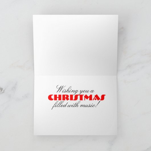 Piano Keys Kerst Kaart (Binnen)