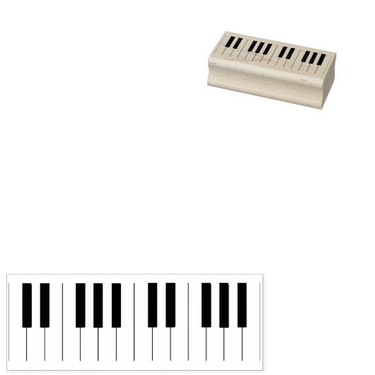 Piano Keys Kunststempel Rubberstempel (Gestempeld)