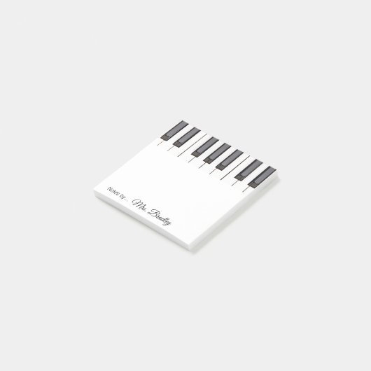 Piano Keys-laptop van Piano-leraar Post-it® Notes (Schuin)