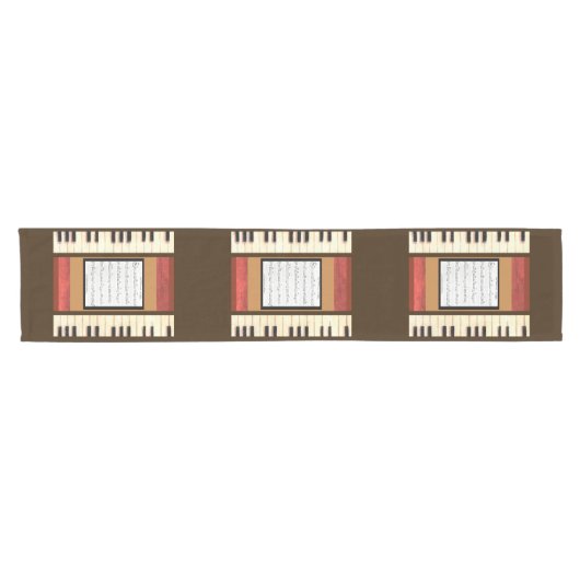 Piano Keys Lijst Datablad Music-tablerunner Korte Tafelloper (Horizontaal)