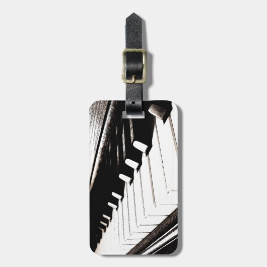 Piano Keys Macro Bagagelabel (Voorkant verticaal)
