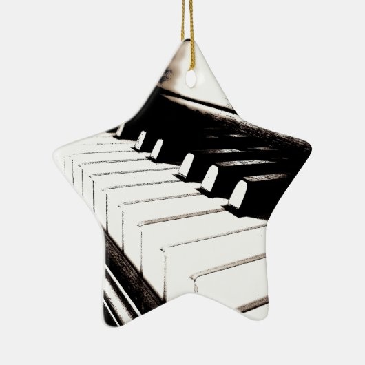 Piano Keys Macro Keramisch Ornament (Rechts)