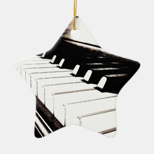 Piano Keys Macro Keramisch Ornament (Voorkant)