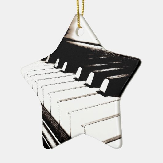 Piano Keys Macro Keramisch Ornament (Links)