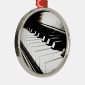 Piano Keys Macro Metalen Ornament (Rechts)
