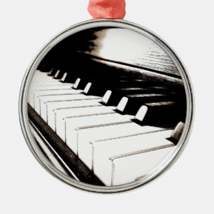 Piano Keys Macro Metalen Ornament