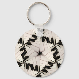 Piano Keys Mandala Kaleidoscoop Button Sleutelhang Sleutelhanger
