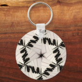 Piano Keys Mandala Kaleidoscoop Button Sleutelhang Sleutelhanger (Voorkant)