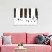 Piano Keys met Muziekcitaat Canvas Afdruk (Insitu (Woonkamer))