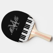 Piano keys monogram tafel tennis ping pong paddle tafeltennisbatje (Zijkant)