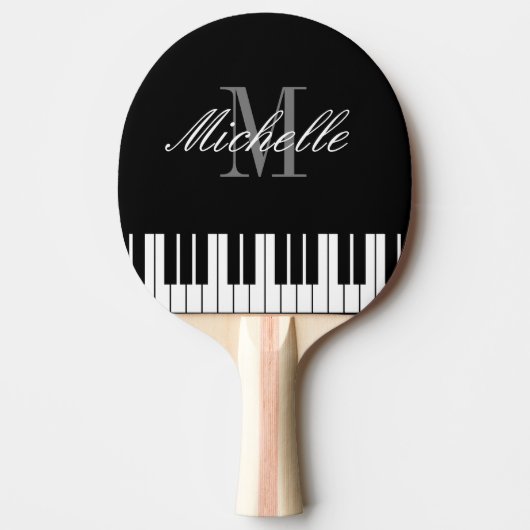 Piano keys monogram tafel tennis ping pong paddle tafeltennisbatje (Voorkant)