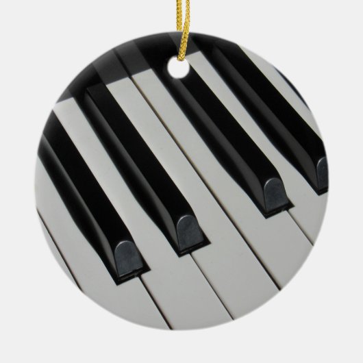 Piano Keys Music Instrument Musician Teacher Chic Keramisch Ornament (Voorkant)
