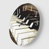 Piano Keys Music-Lover-wandklok Grote Klok (Hoek)