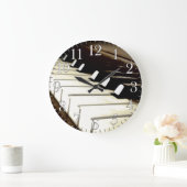 Piano Keys Music-Lover-wandklok Grote Klok (Huis)