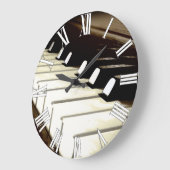 Piano Keys Music Lover-wandklok Grote Klok (Hoek)