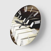 Piano Keys Music Lover-wandklok Ronde Klok (Hoek)