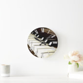 Piano Keys Music Lover-wandklok Ronde Klok (Huis)
