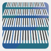 Piano Keys Music Square Sticker (Voorkant)
