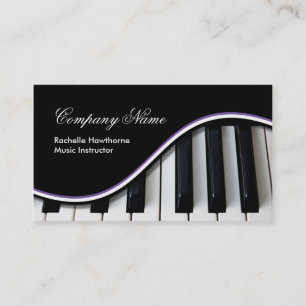 Piano Keys Music Visitekaartjes ~ paars