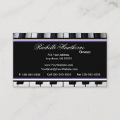 Piano Keys Music Visitekaartjes ~ paars (Achterkant)