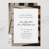 Piano Keys Music Wedding Uitnodiging (Voorkant / Achterkant)