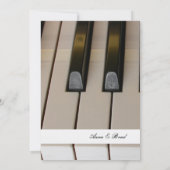 Piano Keys Music Wedding Uitnodiging (Achterkant)